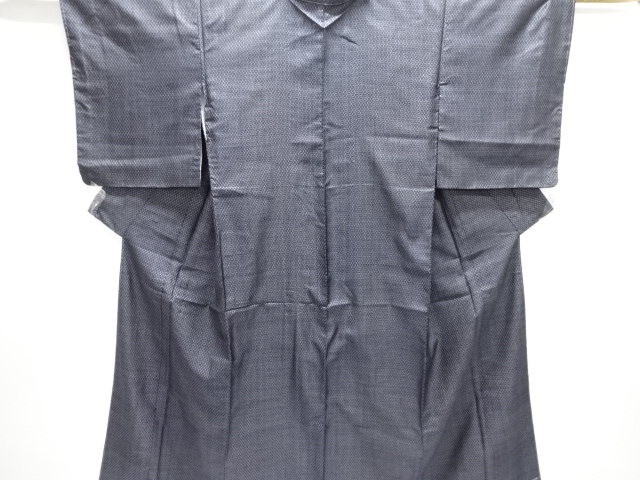 未使用品　抽象模様織り出し本場正藍泥染大島紬着物